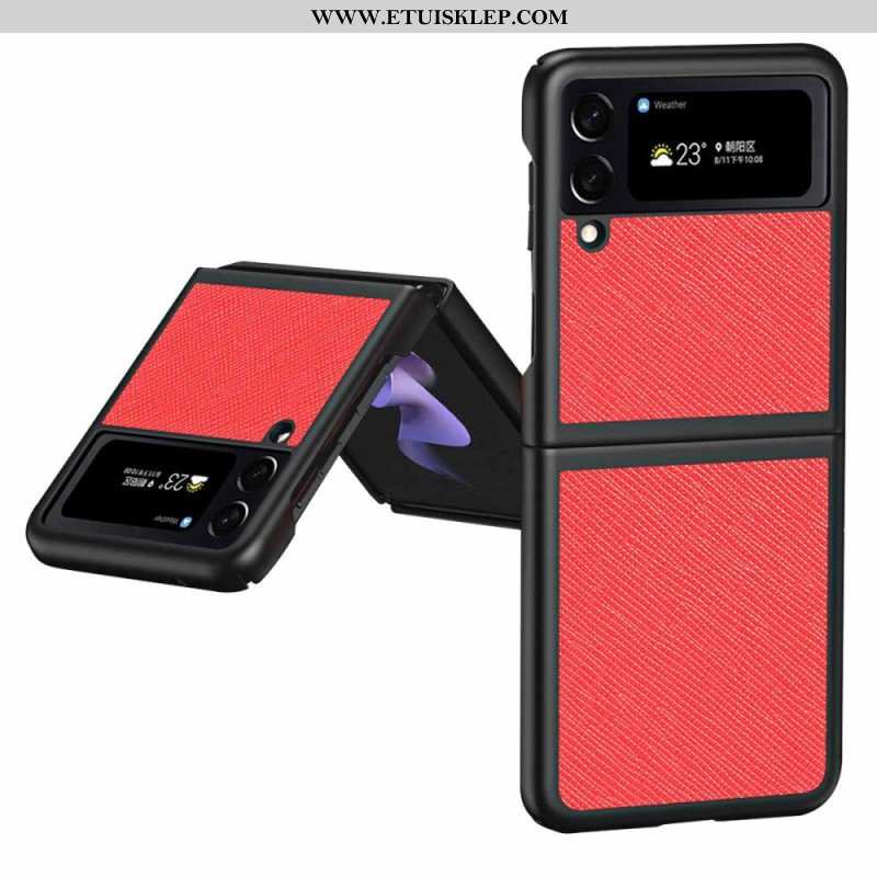 Etui do Samsung Galaxy Z Flip 4 Etui Folio Styl Teksturowanej Skóry